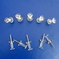 thumbnail image 1 of OULII 200Pcs Push Pins Transparent Metal for Home Use Map Marking Standard Design, 1 of 6