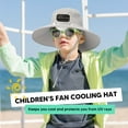 thumbnail image 4 of koolsoo Kids Sun Protection Hat with Solar Fan Multifunctional Adjustable Summer Travel Hat for Boys Girls Lightweight Light Gray, 4 of 8