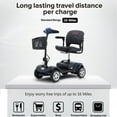 thumbnail image 4 of 4 Wheel Mobility Scooters for Seniors, Portable Folding Electric Mobility Scooter with Suspension, 360° Swivel Seat, Basket & Long-range Battery, Up to 300lbs/15.5 Miles, Blue, 4 of 9