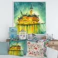 thumbnail image 2 of Designart 'Portrait of Idyllic Island of Venice At Night' Modern Framed Canvas Wall Art Print, 2 of 5
