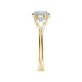 thumbnail image 3 of Angara Natural 1.6 Ct. Aquamarine Solitaire Ring in 14K Yellow Gold for Women (Ring Size: 8.5), 3 of 9