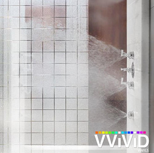 VViViD Privacy Window Glass Film 36" x 25ft White Tile Home Decor DIY Removable 