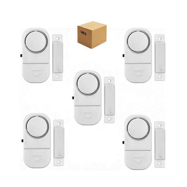 Alarmas Sensor De Movimiento Lab.G 5pcs Seguridad Puerta Hogar blancas