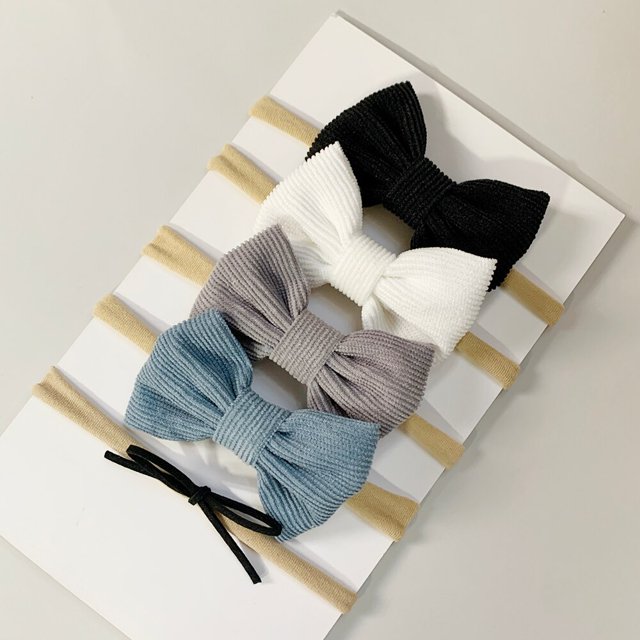 5 unids/set de diadema de lazo para bebé, diademas de nailon, bandas de pelo de algodón para niños y niñas, diadema suave, accesorios para el cabello para recién nacidos, niño pequeño Tan Jianjun unisex