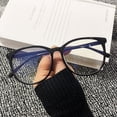 thumbnail image 2 of Oversized Cat Eye Round Frame Blue Light Blocking Glasses|Womens Mens Black Anti Blue Light Computer Glasses, 2 of 2