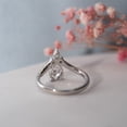 thumbnail image 4 of Kalapi Jewel 14K White Gold Pear Cut Engagement Ring for Women - 1.3 Ct Moissanite Drop Shape Three Stone Style - Designer Wedding Promise Ring in Prong Setting, 4 of 4
