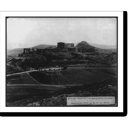 Historic Print, General view of the Acropolis, Athens, 16" x 20"