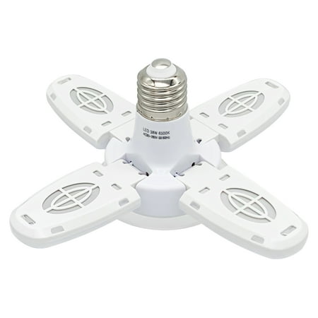 

LED Garage Lights- Dimmable Garage Lights Ceiling 38W 3800LM 3500K E27/B22 LED Garage Ceiling Lights with 4 Adjustable Panels for Garages Workshop indoor outdoor workshop and warehouse