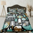 thumbnail image 1 of Navidad Juego de funda nórdica y almohadas de Navidad Reno Dormitorio Ropa de Cama Consolador, 1 of 4