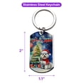 thumbnail image 5 of Merry Christmas and Happy New Year Santa Maltese Holiday Xmas Winter 2025 Stainless Steel Keychain Maltese Dog Lover Gifts Idea Collar Charm Tag Keyring - 00024, 5 of 5