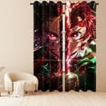 thumbnail image 6 of Anime Curtains for Bedroom Drapes Slayer Tanjirou Inosuke Kyoujurou Print Design Window Treatments Curtain Panel Set, 2-Panels, 42" W x 84" L, 6 of 8
