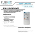 thumbnail image 2 of Filtro de Cartucho de Polipropileno Purikor PKCPP4.5X10X5, 2 of 3