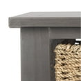 thumbnail image 6 of SAFAVIEH Winifred Wicker Console Table With Storage Grey, 6 of 7