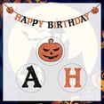 thumbnail image 3 of Halloween Happy Birthday Banner Bunting Garland Halloween Hanging Flag for Halloween Birthday Party Decorations Supplies Pumpkin Vampire Halloween Fireplace Mantle Home Decor, 3 of 4