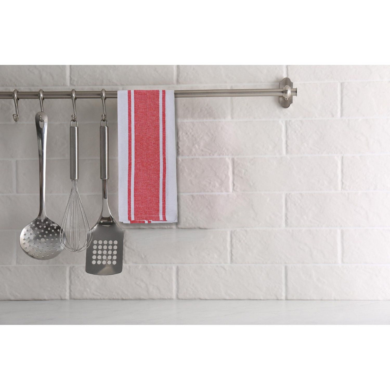 3 Pack De Serviettes De Cuisine Ensemble Rouge Rouge