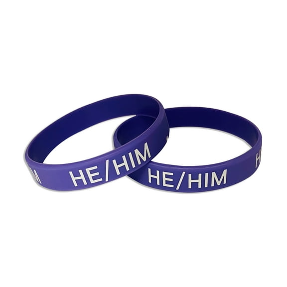 He Him Pronoun Silicone Bracelets