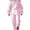 Pink 61, variant on Women's Hoodies Fall 2 Piece Outfits Lounge Set Sweatsuit Half Zip up Sweatshirt Tracksuit