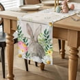 thumbnail image 2 of Easter Bunnies Table Runner 90 Inches Long for Kitchen Dining, Spring Eucalyptus Easter Eggs Gray Wooden Dresser Scarf Farmhouse, Dining Table Decorations for Wedding/Parties, 13 x 90 In, 2 of 8