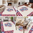 thumbnail image 5 of Independence Day Area Rugs 8'x10', Washable Small Throw Rugs for Living Room Patio, Red Blue Flowers Patriotic Star Stripes Indoor Outdoor Rug Non-Slip Low Pile Carpet Runner Reversible Floor Mats, 5 of 8