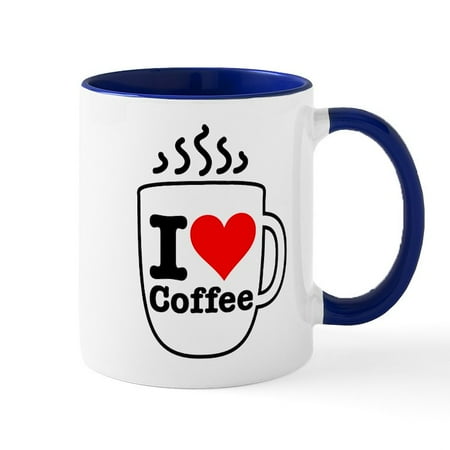 

CafePress - I Heart Coffee Mug - 11 oz Ceramic Mug - Novelty Coffee Tea Cup