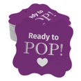 thumbnail image 1 of Inkdotpot Real Silver Foil Bracket Shape Paper Hang Tags Ready To Pop Baby Shower Favor Tags Pack Of 50, 1 of 6