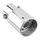 thumbnail image 2 of Tubo de escape recto Universal para coche, acero inoxidable plateado brillante, punta de silenciador trasero, garganta trasera, 2 of 7