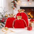 thumbnail image 5 of Elapind Velvet Drawstring Gift Pouches, Metallic Trim Jewelry Storage Bags, Reusable Favor Sacks for Wedding, Holiday & Small Gift Packaging, 5 of 6