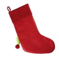 thumbnail image 3 of Knitted Christmas Stocking with Scarf Red Green White Hanging Stockings Classic Xmas Hanging Decorations for Christmas Party Home Fireplace Decor Family Friend Gift, 3 of 5