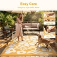 thumbnail image 4 of Moynesa 4'x6' Outdoor Rugs Waterproof, Plastic Straw RV Rugs for Outside, Large Portable RV Outdoor Rugs for Camping, Reversible Flower Picnic Mat for Camper Garden Tent, 4 of 10