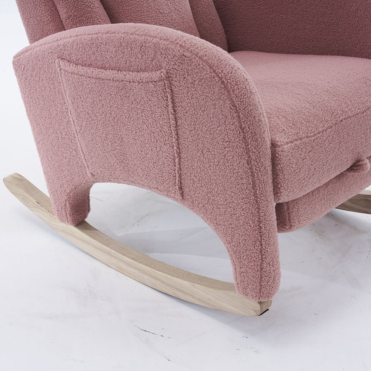 Fabric Nursery Rocking Chair With Adjustable Footrest
