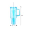 thumbnail image 3 of Botella My Shop de Plástico de Doble Pared con Tapa y Popote con Asa de 900 ml., 3 of 4