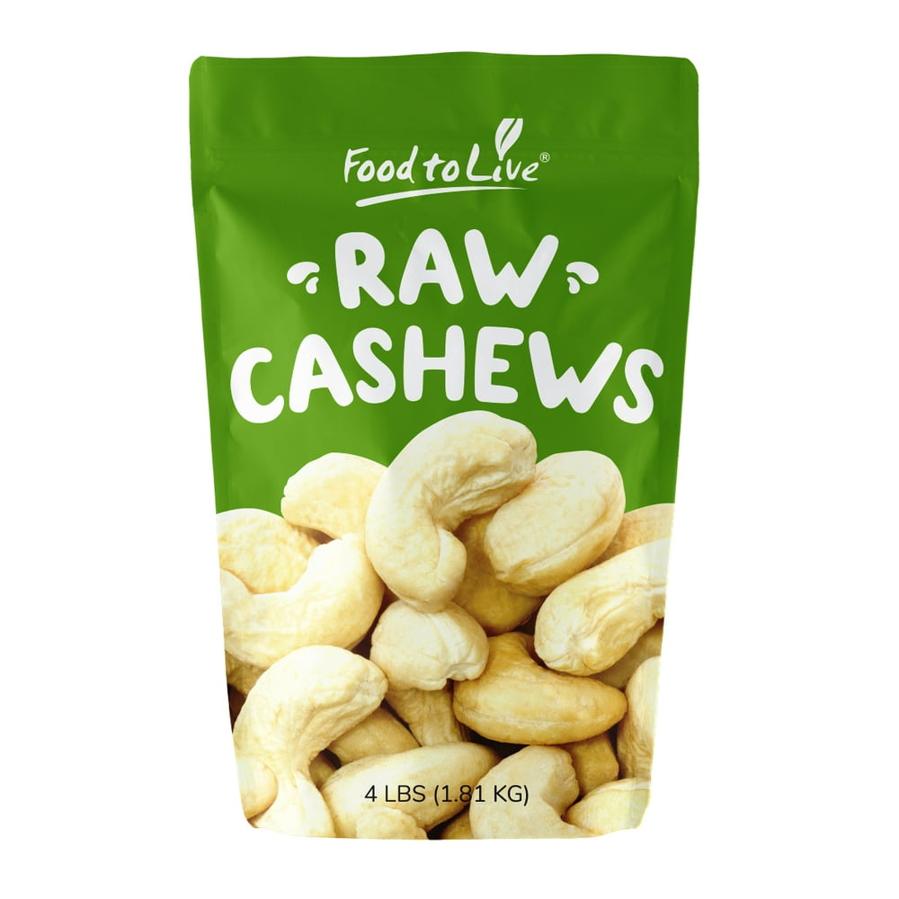Raw Cashews, 4 Pounds Deluxe Whole Nuts, Unsalted, Unroasted Fancy