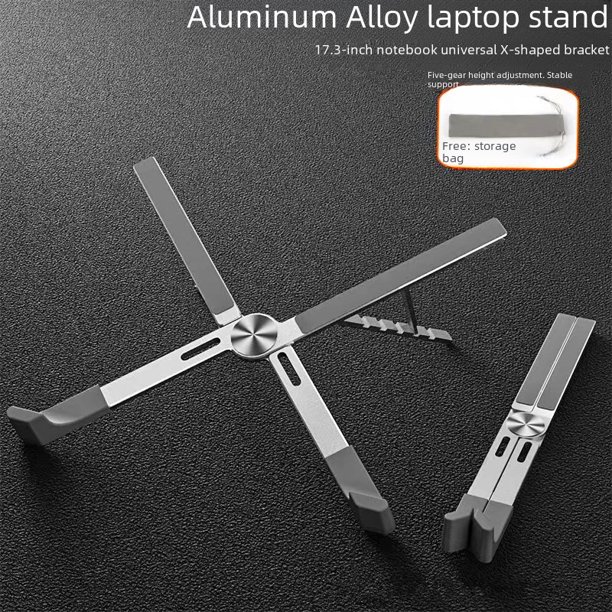 Soporte para computadora portátil de aleación de aluminio, ajustable, portátil, plegable, soporte elevado para escritorio, soporte para tableta