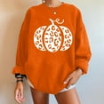 thumbnail image 4 of Pompotops Women Thanksgiving Print Loose O-Neck Long-Sleeved Fleece Oversized Sweatshirt Pullover, 4 of 9