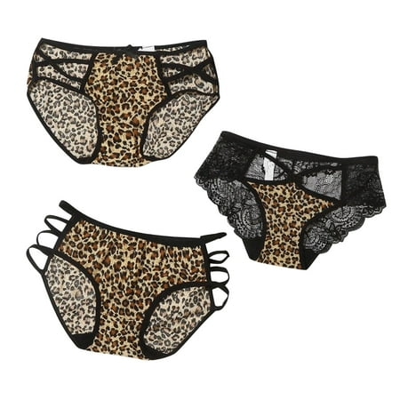 Bigersell Ladies Underwear Panties Clearance Satin Panties Boyshort Thongs Panty Style P-881 Cotton Boyshort Panties Thong Briefs Mid Waist Women Cheeky Panties Brown XXL