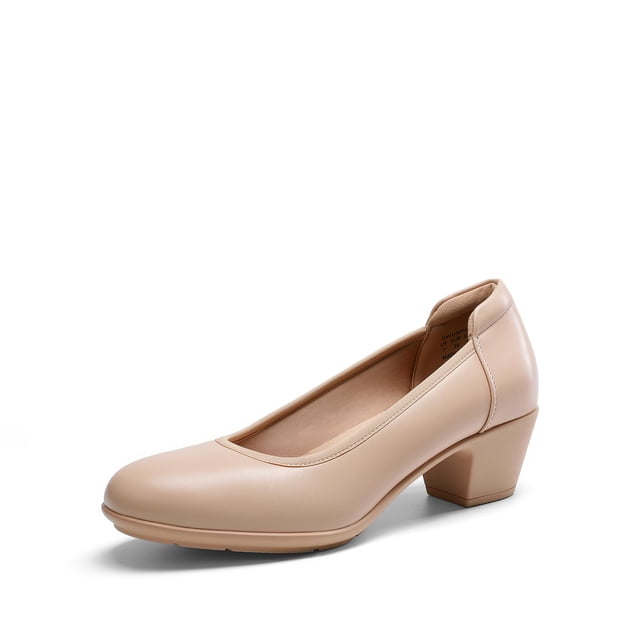 Zapatos de Tacón Bajo Chunky Nude para Mujer DREAM PAIRS DWUMPU2547 5 cm