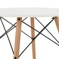 thumbnail image 6 of Pemberly Row Modern Round Dining Table with White Top and Wooden Legs, 6 of 6