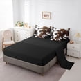 thumbnail image 4 of Manfei Vintage Cow Spot 7-Piece Twin Bedding,Abstract Animal Spot Bedding Comforter Set,Brown White, 4 of 6