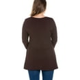 thumbnail image 3 of 24seven Comfort Apparel Long Sleeve Swing Plus Size Tunic Top, 3 of 3