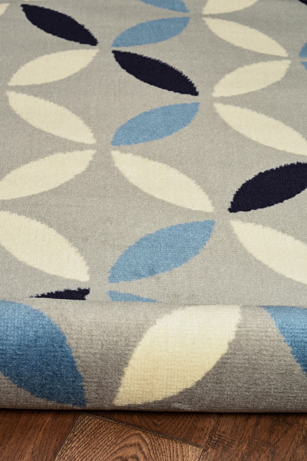 Tapis Capri Conrad gris clair & os de 4 pi 3 po x 7 pi 3 po