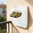 thumbnail image 4 of Corner Wall Planter for Outdoor Use,Vertical Hanging Plant Pot Right Angle Design,Space Saving Container for Apartment Balcony,Single Hole Flower Pot for Herbs and Small Plants, 4 of 6