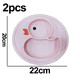 thumbnail image 2 of Platos de silicona divididos para bebés pequeños: platos de succión antideslizantes portátiles para bebés y niños, sin BPA, 2 of 5