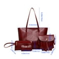thumbnail image 3 of Tyidzon 4Pc Handbags for Women, Crossbody Bags Set Large Purses for Women Shoulder Handbags with Wallet Adjustable Straps for Ladies Tote, Red, 3 of 9
