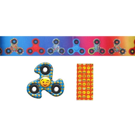 Fidget Spinner, Spinner Print Elastic Headband & Bag Multi-Pack Gift