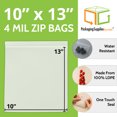 thumbnail image 4 of PSBM Clear Reclosable Zipper Bags 10" x 13" 4 Mil Reseal Poly Bags for Mailing and Home Essentials 10000 Bags, 4 of 6