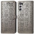 thumbnail image 2 of Funda Cartera FOXDOCK para Samsung Galaxy S21FE , Flip PU con Relieve de Gatos y Perros, Tarjetero y Soporte, 2 of 6