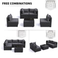 thumbnail image 4 of MRUAKA 5 Pieces Patio Conversation Set, Outdoor Sectional PE Rattan Wicker Furniture Seat,Dark Gray, 4 of 7