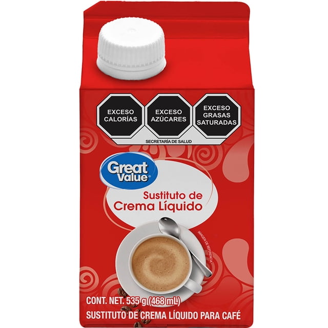 GREAT VALUE SUSTITUTO DE CREMA LIQUIDO PARA CAFÉ SABOR A CREMA