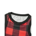 thumbnail image 3 of Caoirhny Family Matching Christmas Pajamas, Romper/Letter Print Long Sleeve Tops and Plaid Pants Sleepwear Loungewear Set, 3 of 7
