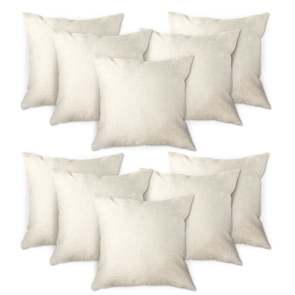 10X Linen Sublimation Blanks Throw Pillow Case Cushion Cover DIY Heat Press USA 